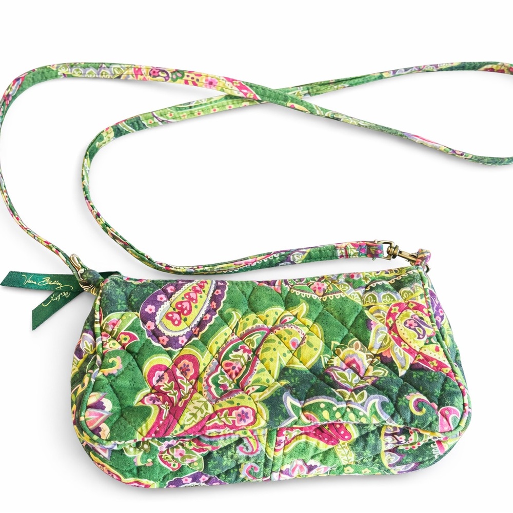 Vera Bradley Quilted Crossbody Bag | Green Paisley